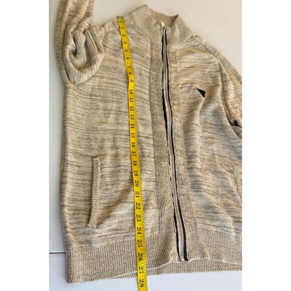 Guess Los Angeles Full Zip Sweater Mens XL Gray Knitted Long Sleeve Mock Neck - Picture 4 of 13